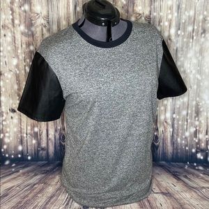 Trademark Brooklyn Cloth Men’s Pleather Sleeve Tee